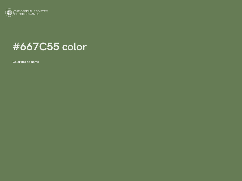 #667C55 color image