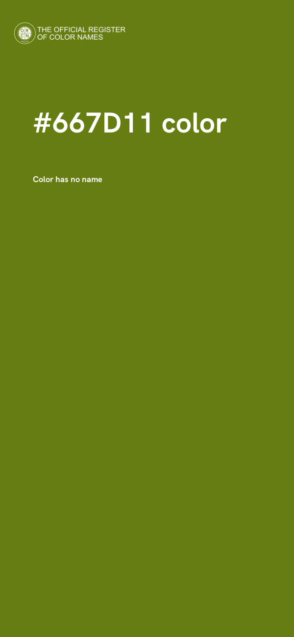 #667D11 color image