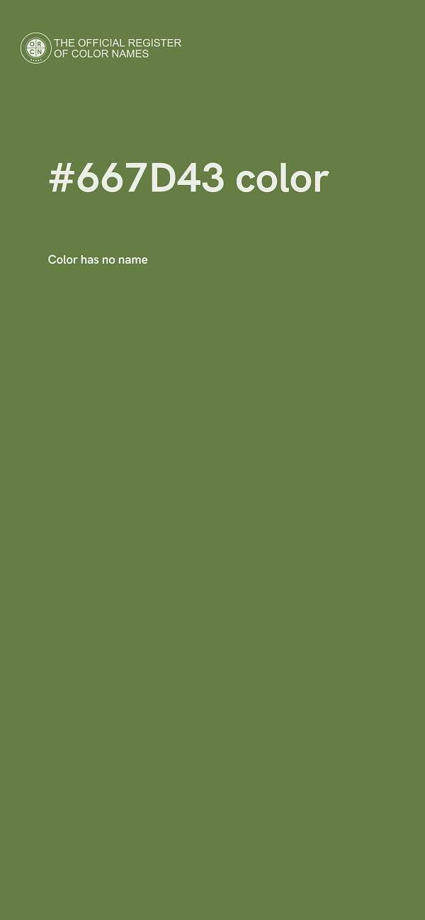 #667D43 color image