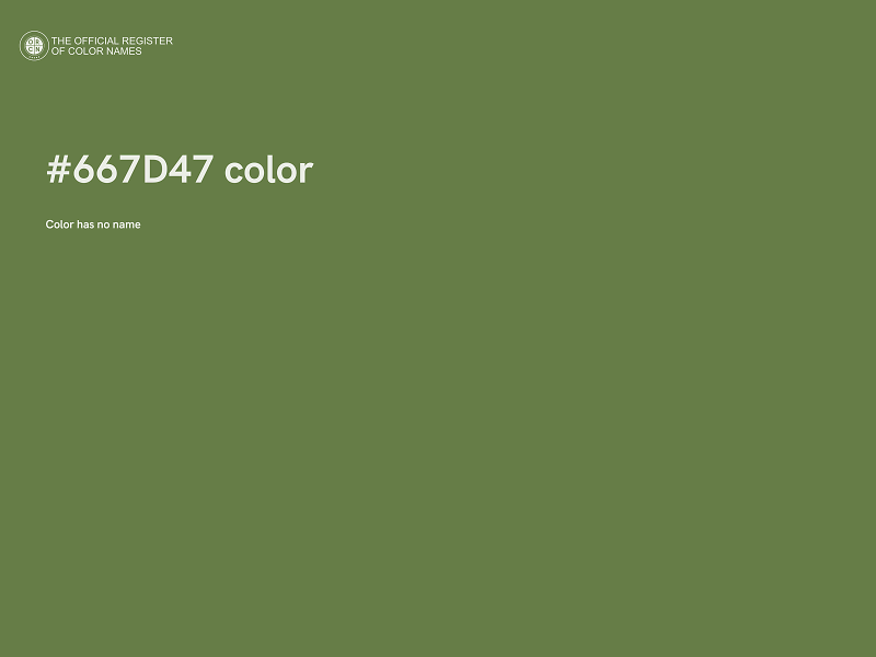 #667D47 color image