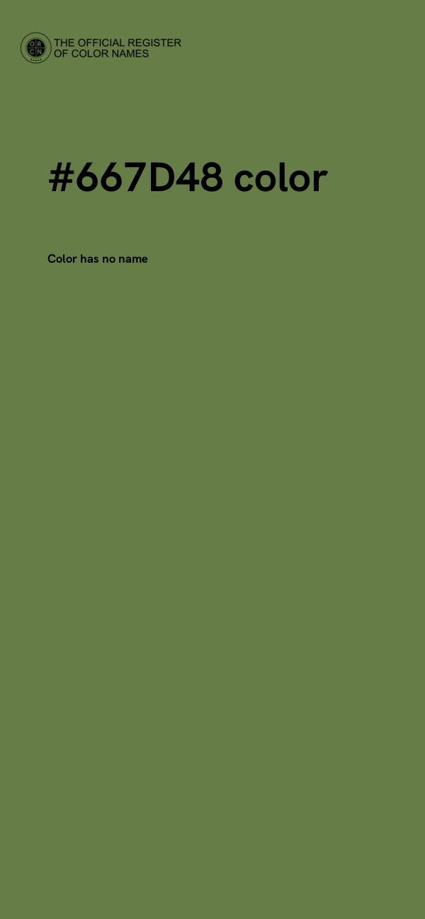 #667D48 color image