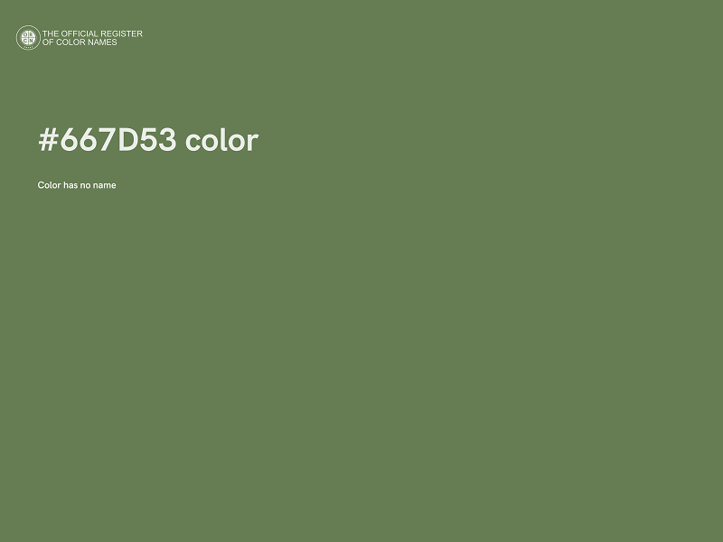 #667D53 color image