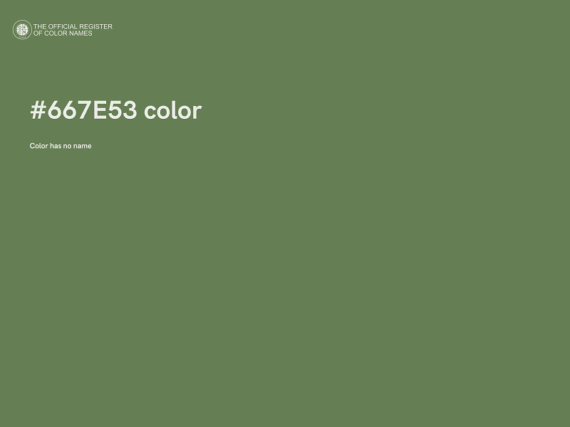 #667E53 color image