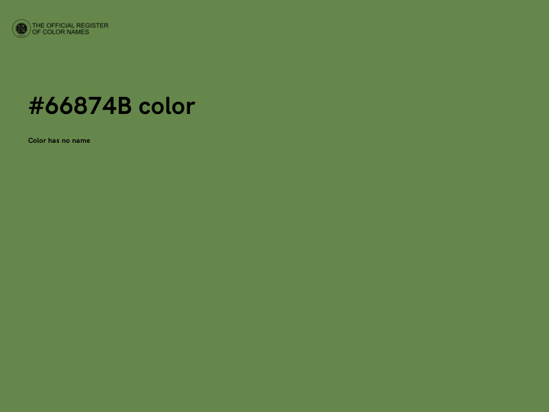 #66874B color image