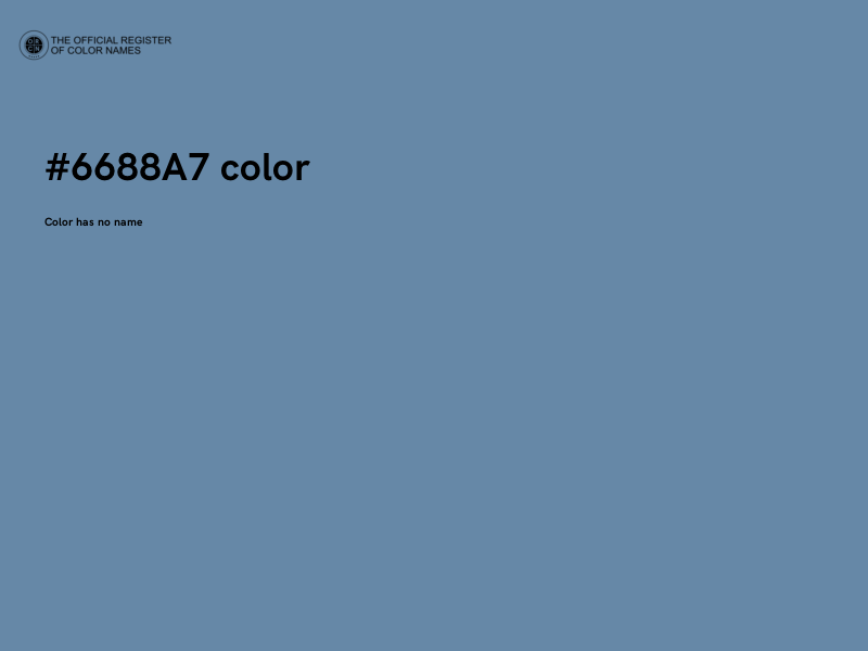 #6688A7 color image