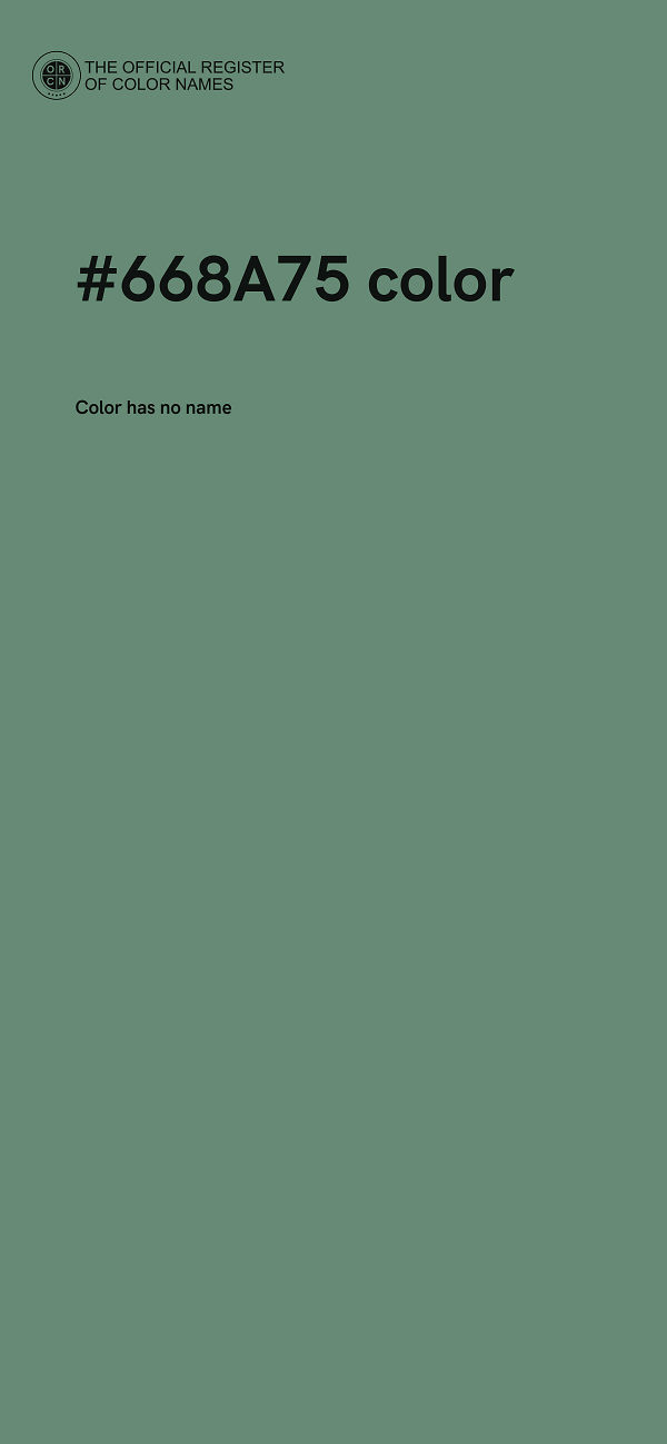 #668A75 color image