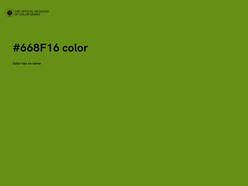 #668F16 color image