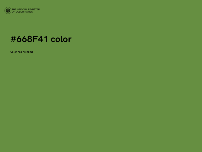 #668F41 color image