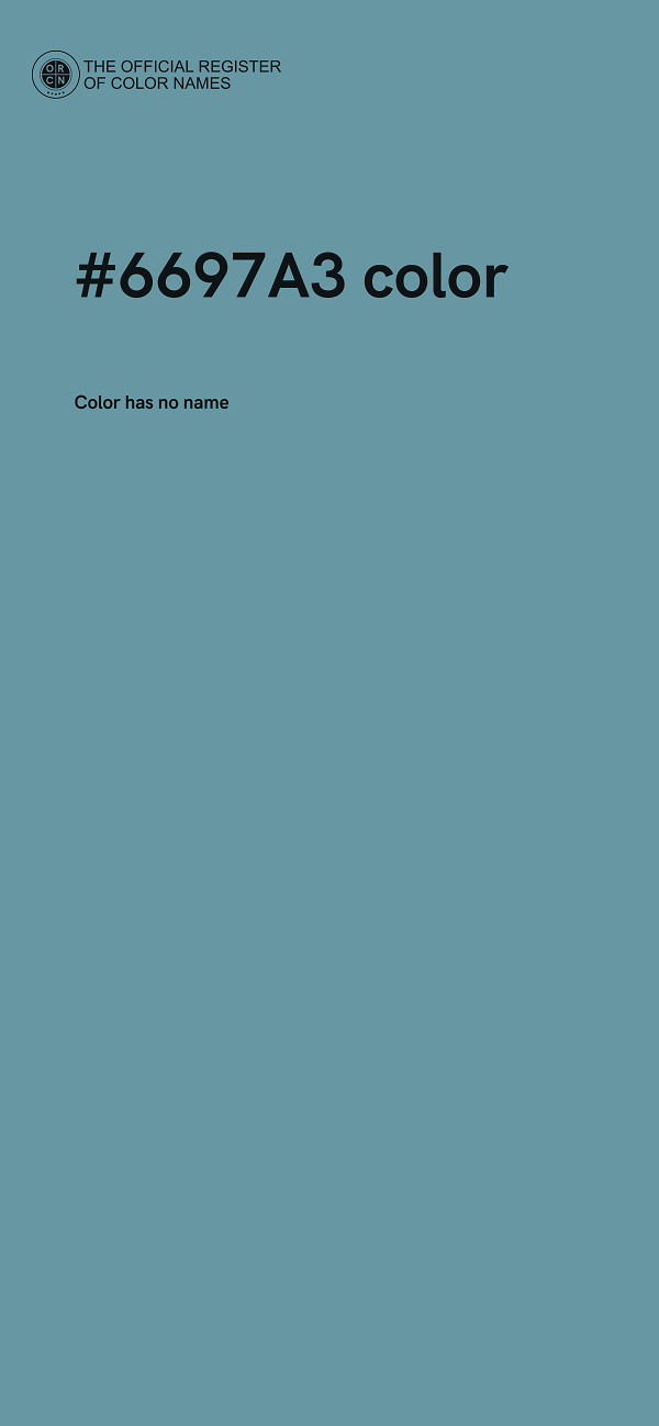 #6697A3 color image