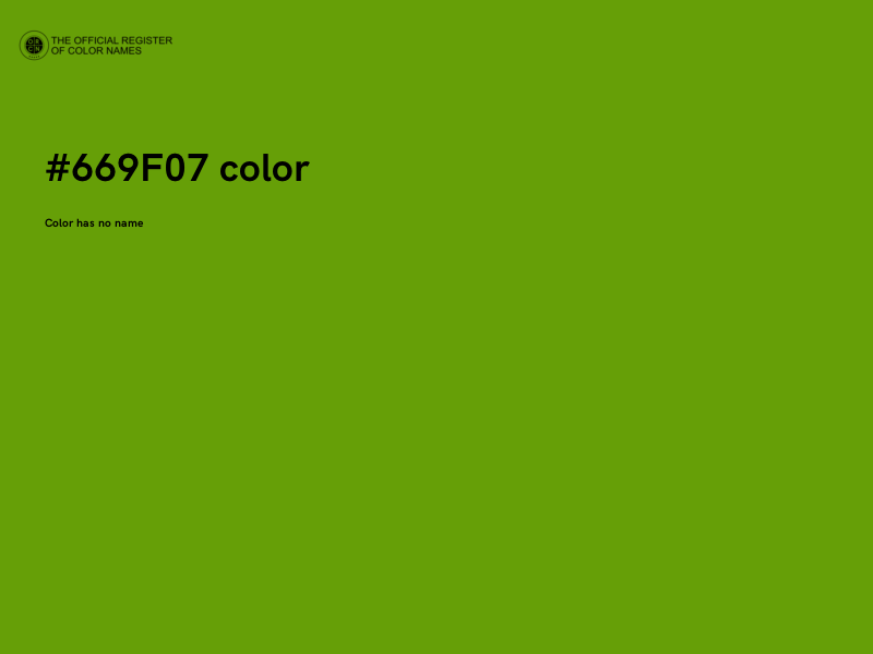 #669F07 color image