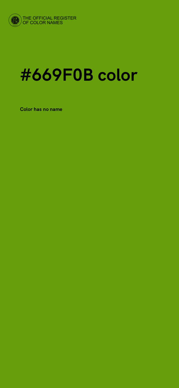 #669F0B color image