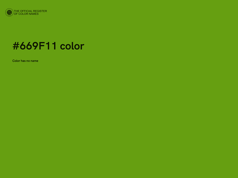 #669F11 color image