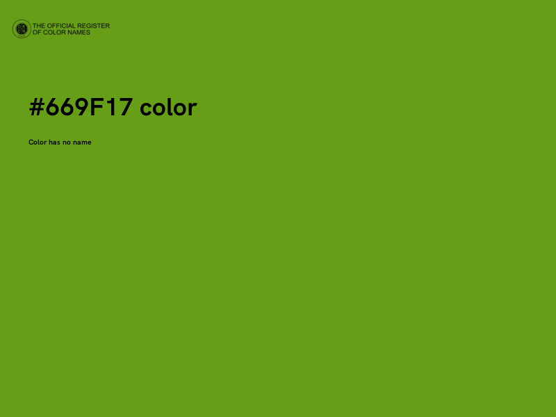 #669F17 color image