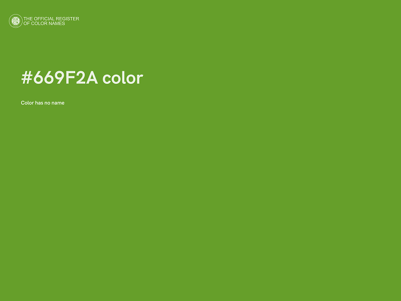 #669F2A color image