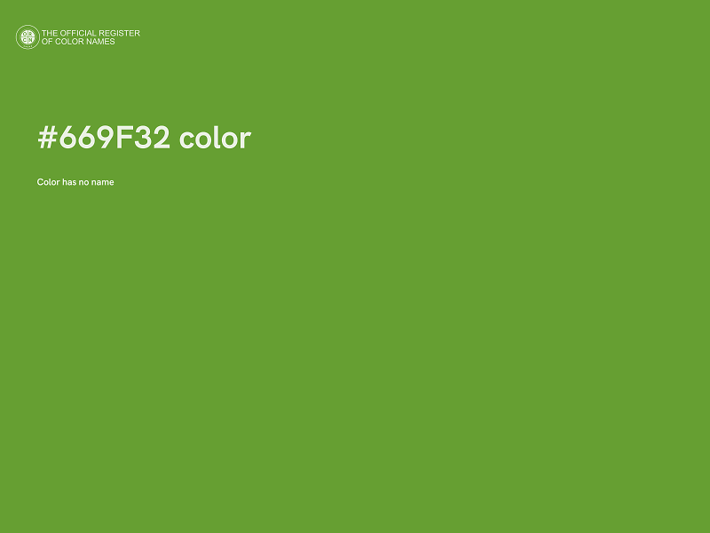 #669F32 color image