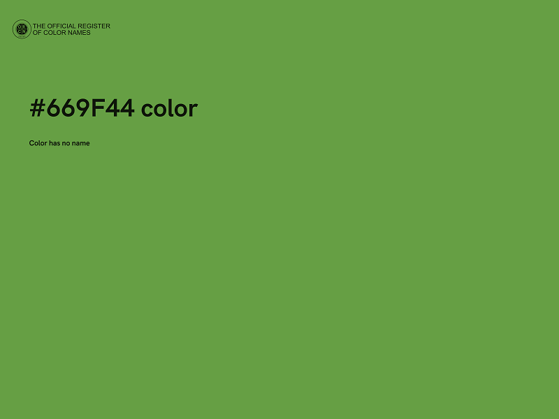 #669F44 color image