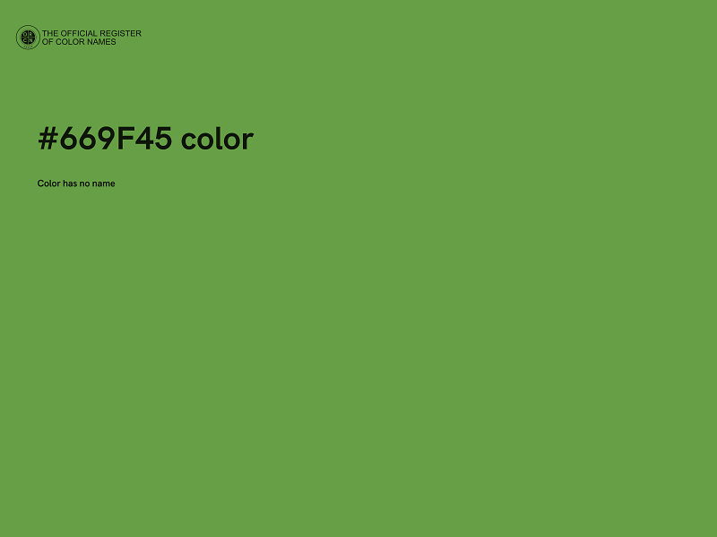 #669F45 color image