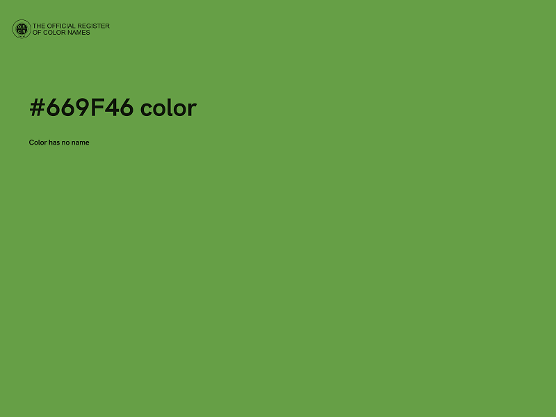 #669F46 color image