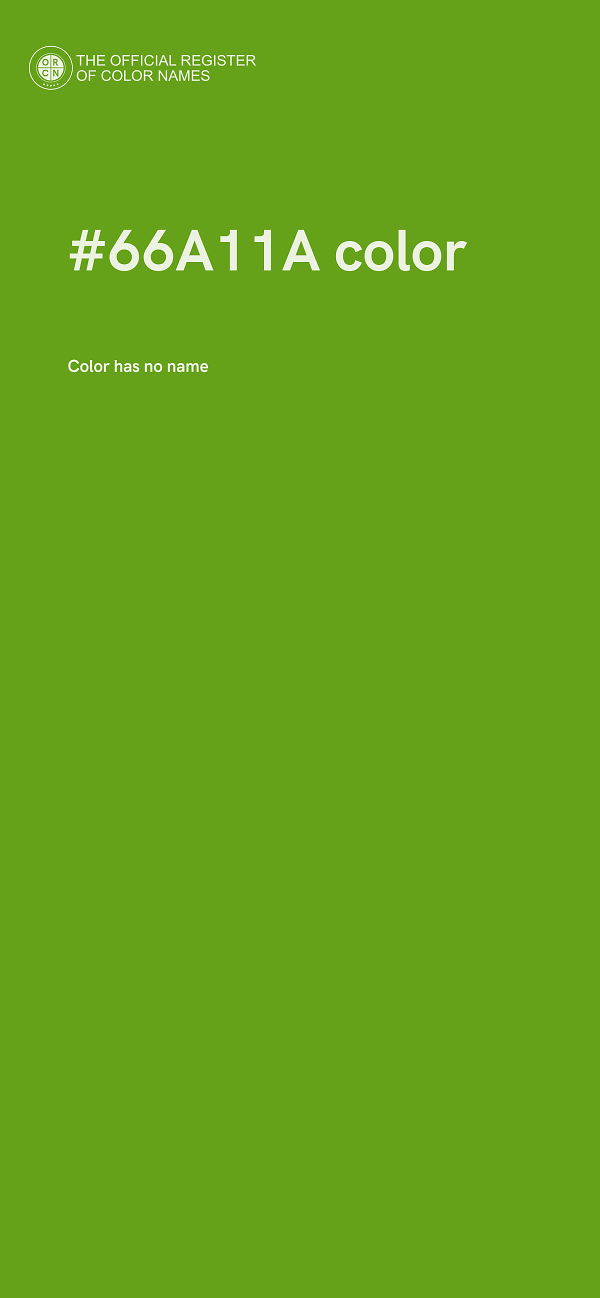 #66A11A color image