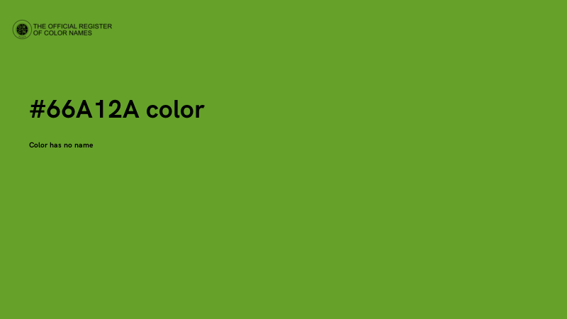 #66A12A color image