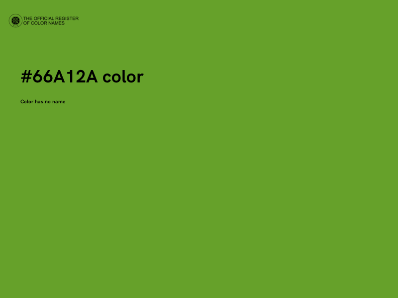 #66A12A color image