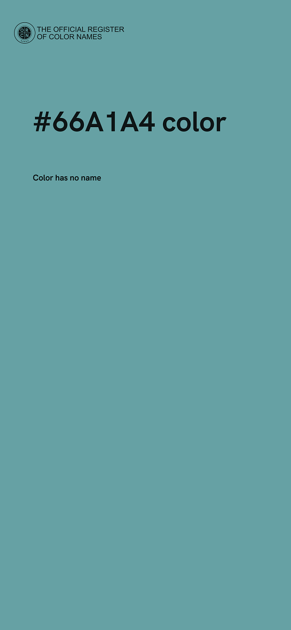 #66A1A4 color image