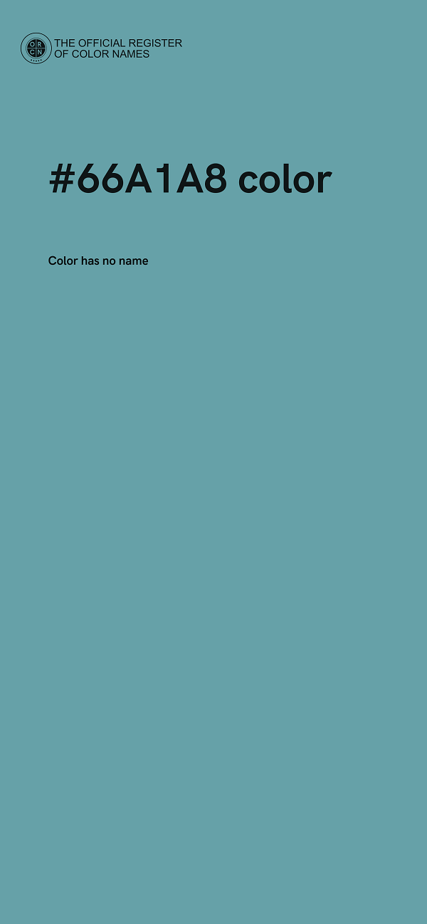 #66A1A8 color image