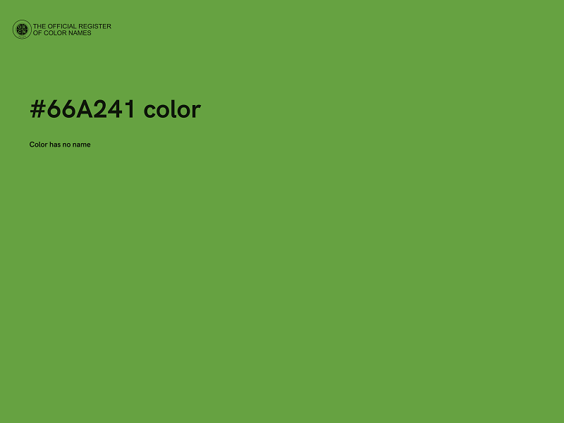 #66A241 color image