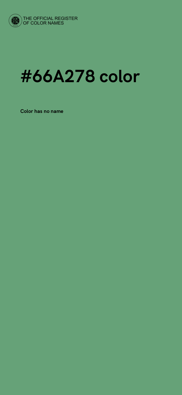 #66A278 color image