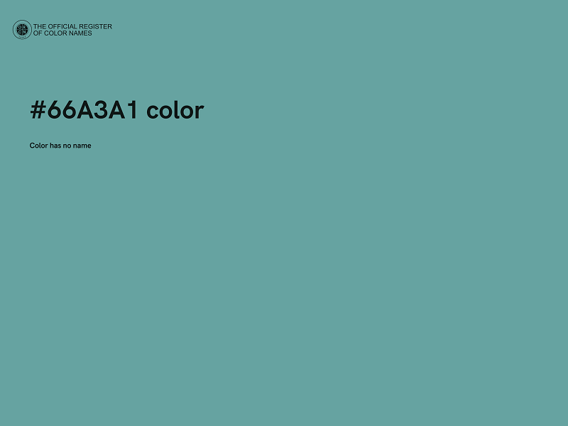 #66A3A1 color image