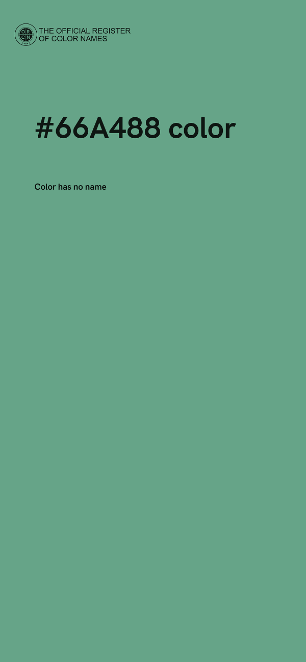 #66A488 color image