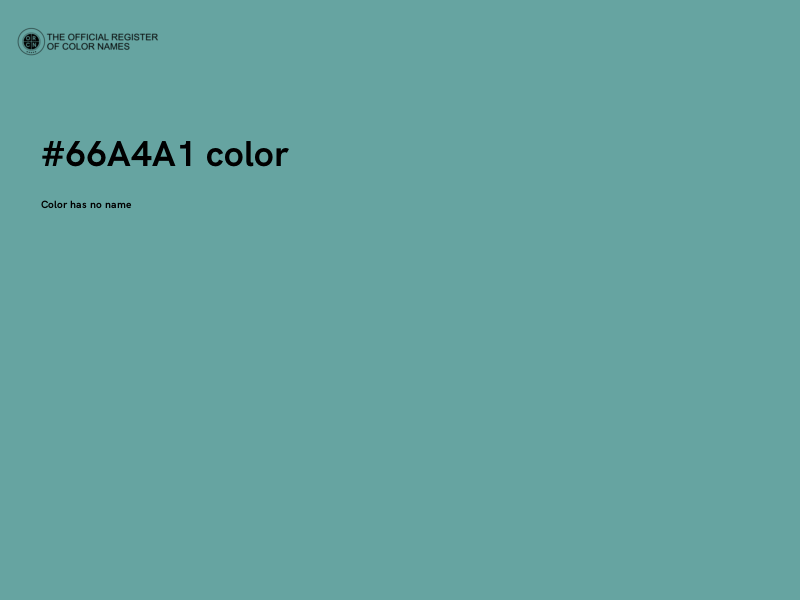 #66A4A1 color image