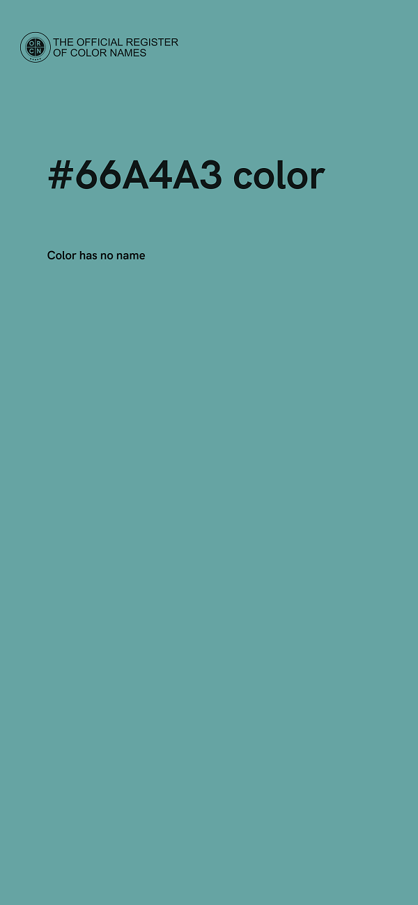 #66A4A3 color image