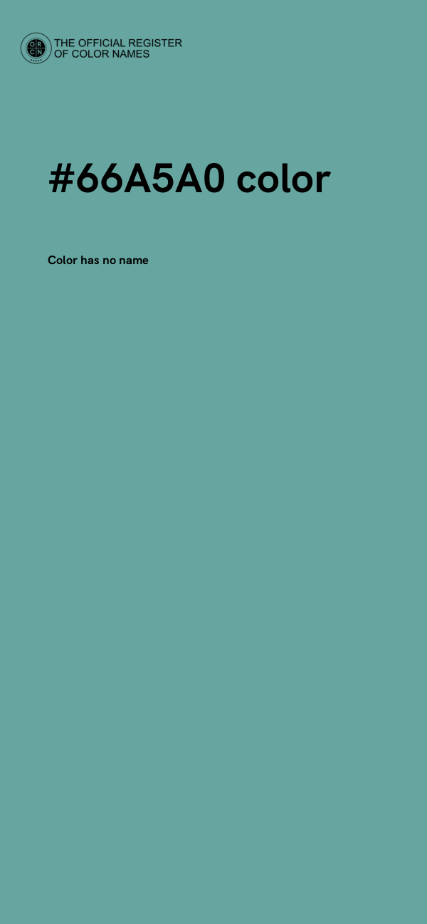 #66A5A0 color image