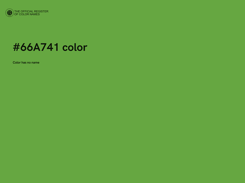 #66A741 color image