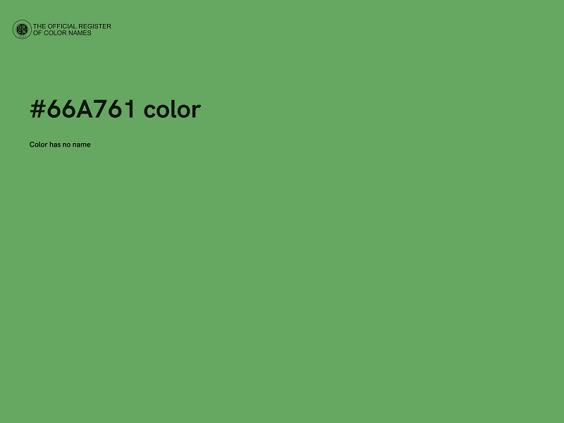 #66A761 color image