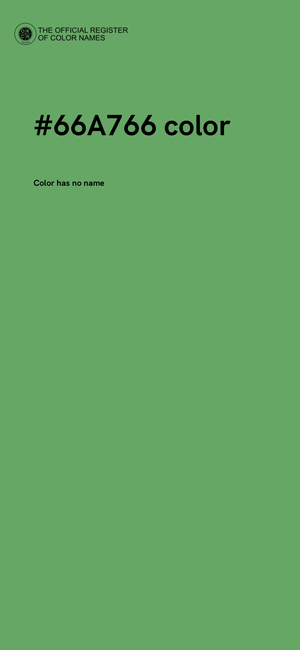 #66A766 color image
