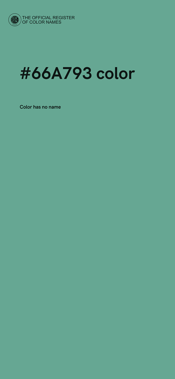 #66A793 color image