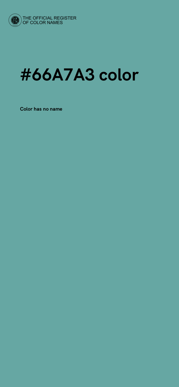#66A7A3 color image