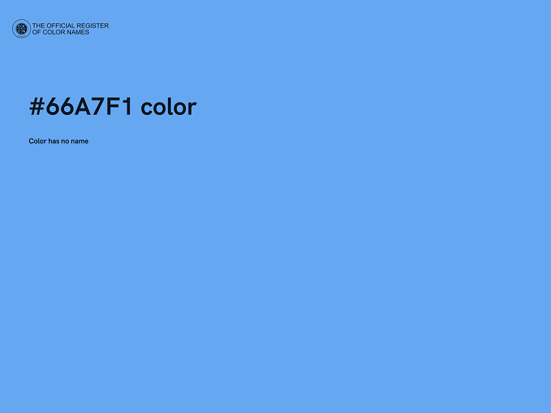 #66A7F1 color image