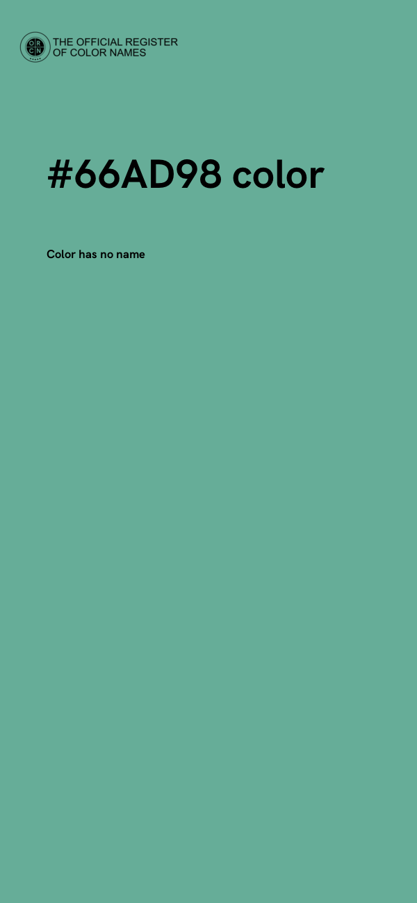#66AD98 color image