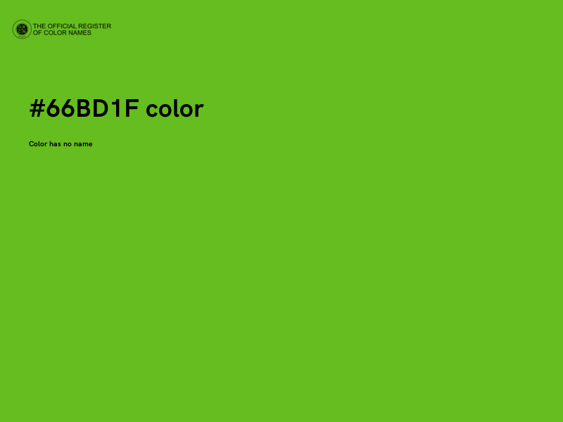 #66BD1F color image