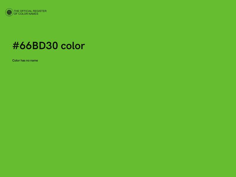 #66BD30 color image