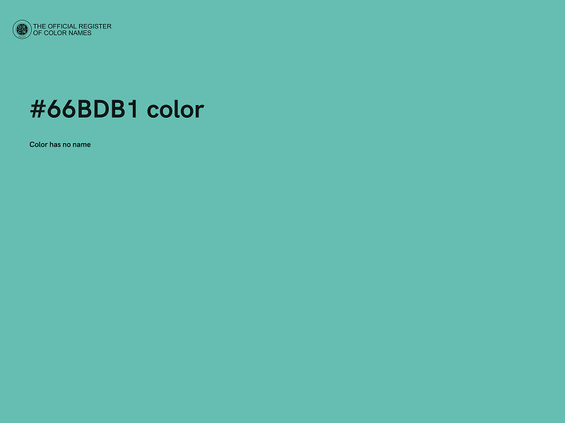 #66BDB1 color image