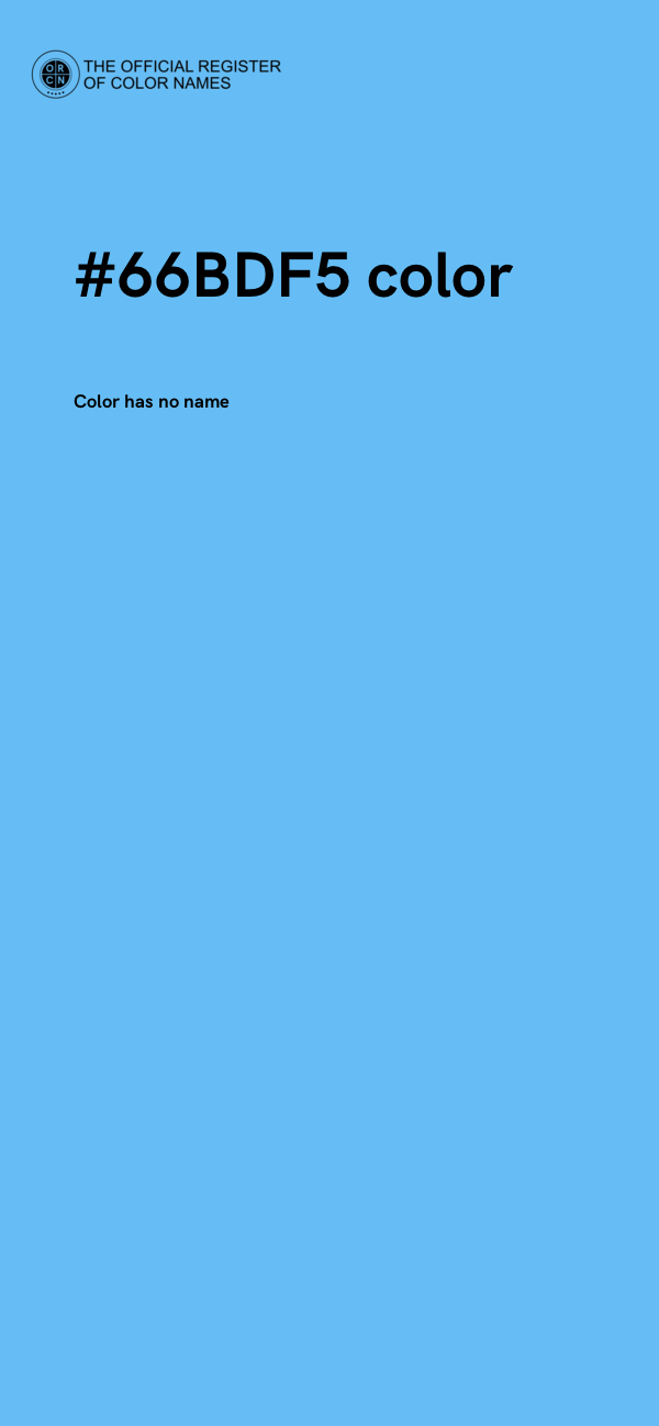#66BDF5 color image