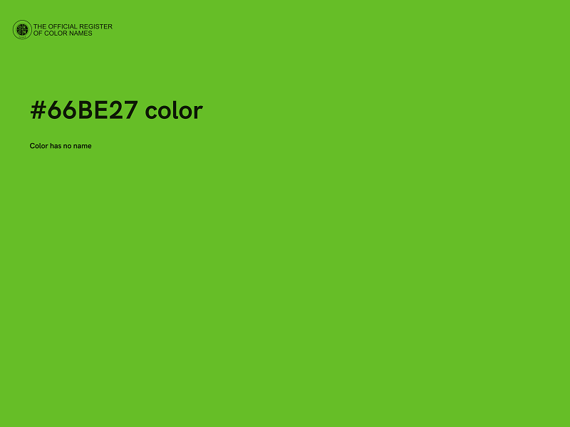 #66BE27 color image