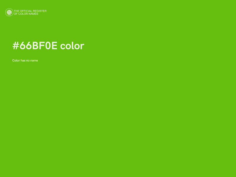 #66BF0E color image