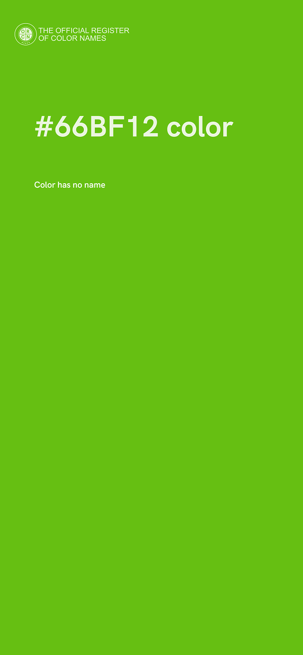 #66BF12 color image