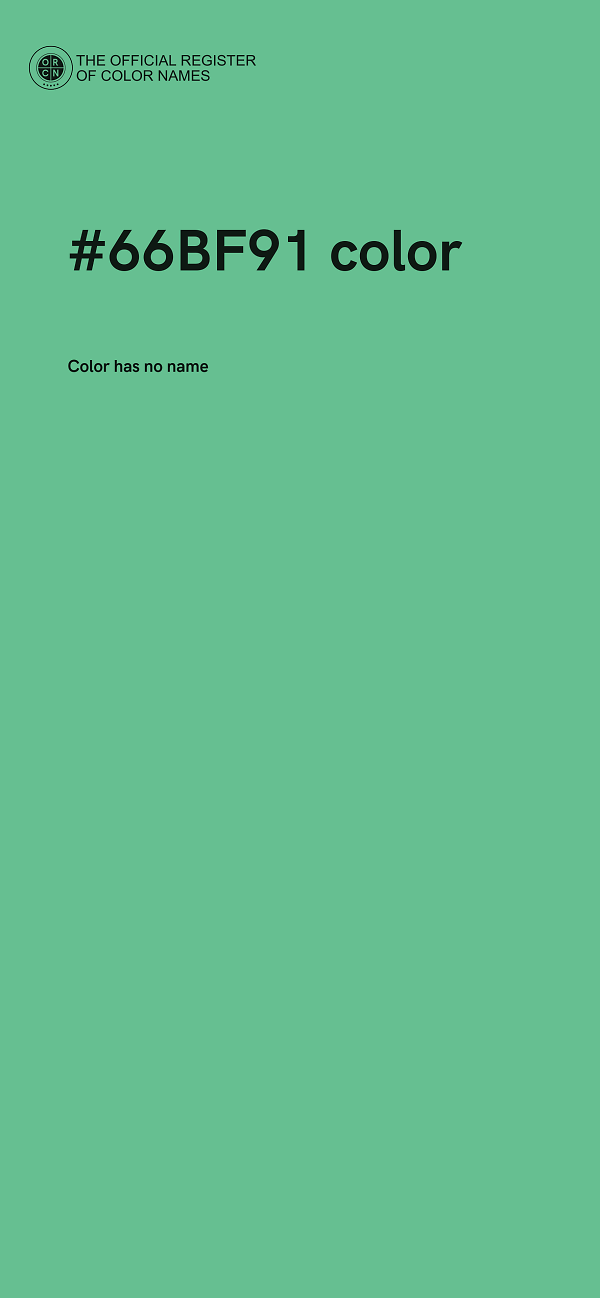#66BF91 color image