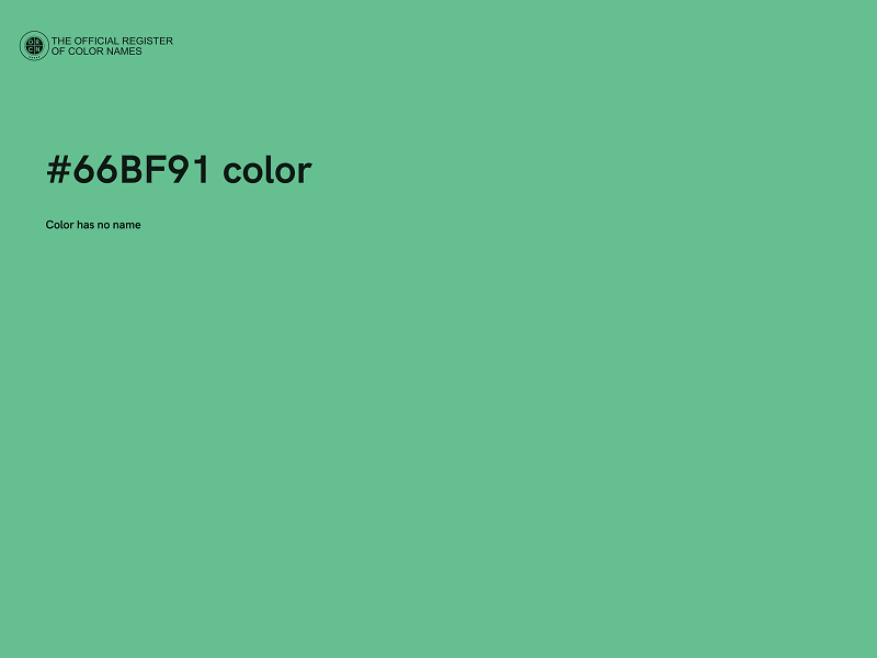 #66BF91 color image
